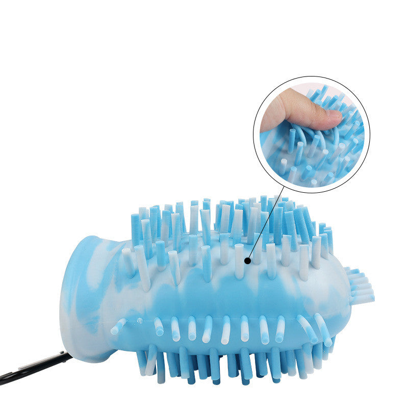 2-in-1 Dog Paw Cleaner & Grooming Brush - Portable Pet Foot Washer