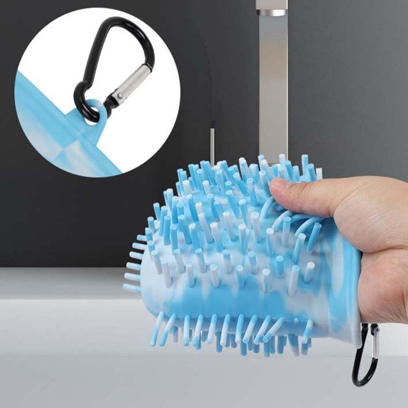 2-in-1 Dog Paw Cleaner & Grooming Brush - Portable Pet Foot Washer